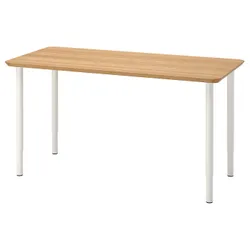 IKEA ANFALLARE / OLOV(194.177.01) стол письменный, бамбук / белый