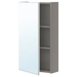 IKEA ENHET(993.225.01) шкаф с зеркалом и дверью, серый