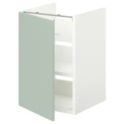IKEA ENHET(694.968.71) умывальник с пол/дверью, белый/бледный серо-зеленый