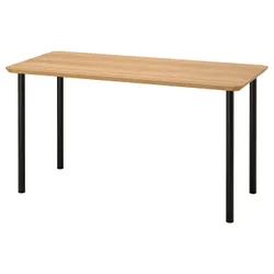 IKEA ANFALLARE / ADILS(394.176.96) стол письменный, бамбук / черный
