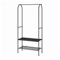 IKEA GRÅFJÄLLET(005.702.22) Вешалка для одежды с полкой обуви, антрацит