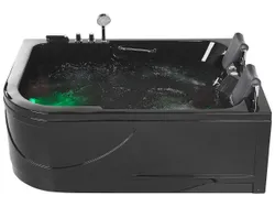 Левая угловая ванна LED с гидромассажем 170 x 119 см Чёрный BAYAMO
