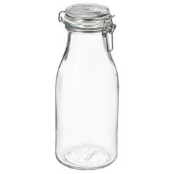 IKEA KORKEN(105.413.66) банка из-под бутылки с крышкой, прозрачное стекло