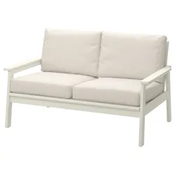 IKEA BONDHOLMEN(895.783.09) 2-личный диван, снаружи, белый/бежевый/фрон/дувхольмен бежевый