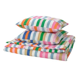 IKEA KLIBBKORSÖRT(805.999.95) ковдра та 2 подушки, різнокольоровий