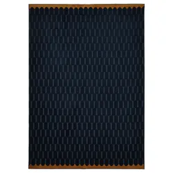 IKEA NÖVLING(205.329.79) ковер с коротким ворсом, темно-синий/медово-коричневый