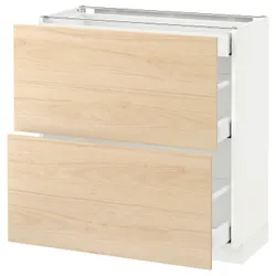 IKEA METOD / MAXIMERA(792.159.60) 2-дверный / 3-местный, белый / светлый ясень Аскерсунд узор