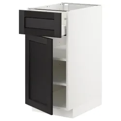 IKEA METOD / MAXIMERA(594.628.81) шкаф stj szu / дверь, белый / лерхиттан черная морилка