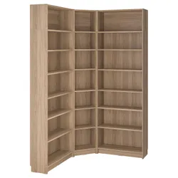 IKEA BILLY(794.835.52) кутова комбінована полиця з надставками, імітація дуб