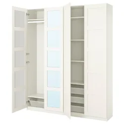 IKEA PAX / BERGSBO(395.011.81) Комбинация гардероба, белое/зеркало