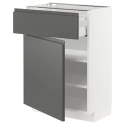 IKEA METOD / MAXIMERA(594.639.89) шкаф stj szu / дверь, белый/Воксторп темно-серый