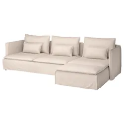 IKEA SÖDERHAMN(795.022.92) 4-місний диван з шезлонгом, Натуральний граніт