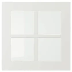 IKEA STENSUND Скляні двері, білий (104.505.87)