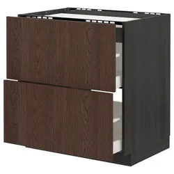 IKEA METOD / MAXIMERA(694.055.26) квартира / 2-х местный / 2-х местный шкаф, черный / синарп коричневый