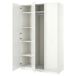 IKEA PAX / FARDAL(494.297.45) комбінований гардероб, білий / глянцевий білий