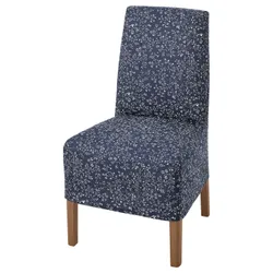 IKEA BERGMUND(793.846.08) стул средней длины с чехлом, имитация. дуб / Ryrane темно-синий