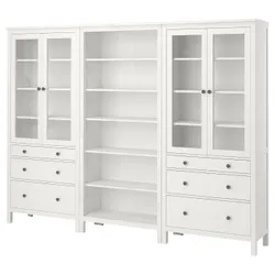 IKEA HEMNES(192.337.59) поєднання полиці з дверцятами/шухлядами, біла пляма