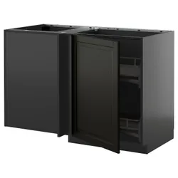 IKEA METOD(695.885.02) Кутовий шафа з висотою полиці, Чорна Чорна