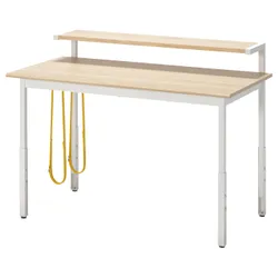 IKEA UTVISNING(005.863.98) Ігровий стіл з полицею, Імітація Jesion/біла