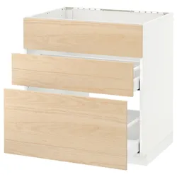 IKEA METOD / MAXIMERA(592.158.95) одна штука от злотых + 3 штуки / 2 штуки, белый / светлый ясень Аскерсунд узор