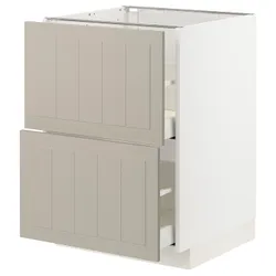 IKEA METOD / MAXIMERA(494.080.69) sz stj 2fr / 2in szu, белый / Стенсунд бежевый
