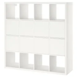 IKEA KALLAX(690.174.75) книжный шкаф с 8 вставками, белый