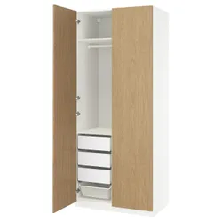 IKEA PAX / STORKLINTA(896.091.36) Комбінація гардеробу, Білий/іміміт. дуб