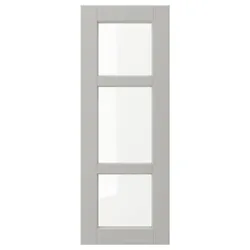 IKEA LERHYTTAN(004.615.10) скляні двері, світло-сірий