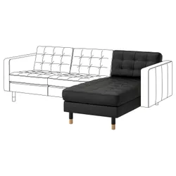 IKEA LANDSKRONA (491.240.37) диван, доп, Grann / Bomstad чорний / дерево