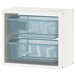 IKEA TROFAST(194.803.54) настенный шкаф, белый/серо-синий
