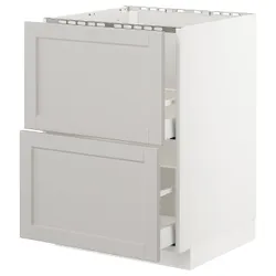 IKEA METOD / MAXIMERA (192.743.49) 2 шт + 2 шт / 2 шт, белый / лерхиттан светло-серый
