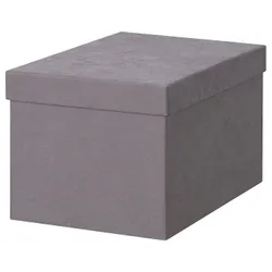 IKEA GJÄTTA (505.254.49) контейнер з кришкою, сірий