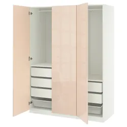 IKEA PAX / FARDAL(496.069.36) Комбинация гардероба, Белый/свет -оранж