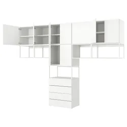 IKEA PLATSA(294.370.39) шафа 9 дверей + 4 ящика, білий / Фоннес білий