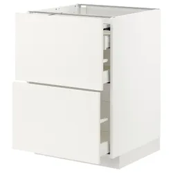 IKEA METOD / MAXIMERA(894.191.41) шкаф с выдвижной столешницей / 3 ящика, белый / Веддинге белый
