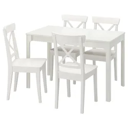 IKEA EKEDALEN / INGOLF(694.829.68) стол и 4 стула, белый / белый