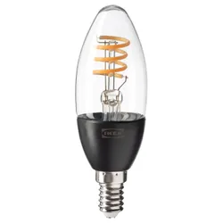 IKEA TRÅDFRI(304.413.80) Светодиодная лампа E14 250 люмен, беспроводная диммируемая люстра теплого белого / прозрачного цвета