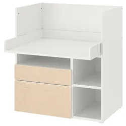 IKEA SMÅSTAD(393.922.76) стол письменный, белая береза / с 2 ящиками