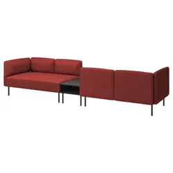 IKEA LILLEHEM(995.362.34) 4-OS-модуль дивана с боковым столом, Gunnared Brown -Red/Metal