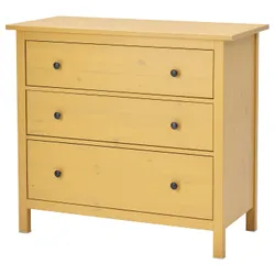 IKEA HEMNES(605.857.96) комод, 3 ящики, жовта пляма