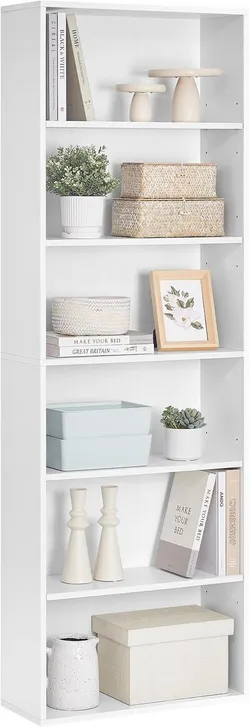 VASAGLE Книжный шкаф, открытая напольная полка, 6 ярусов, 60 x 24 x 178,5 см | Полка для хранения, для гостиной, домашнего офиса,