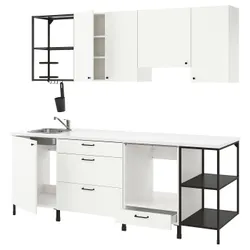 IKEA ENHET (993.381.06) кухня, антрацит / білий