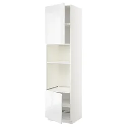 IKEA METOD(794.595.66) первый хай/микрофон 2др/пол, белый/Воксторп глянцевый/белый