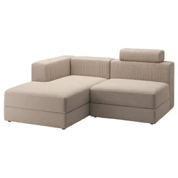 IKEA JÄTTEBO(794.900.91) 2,5-місний диван-модуль з шезлонгом, лівий з підголівником/сірий Samsala/бежевий