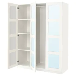 IKEA PAX / BERGSBO(395.011.76) Комбинация гардероба, белое/зеркало