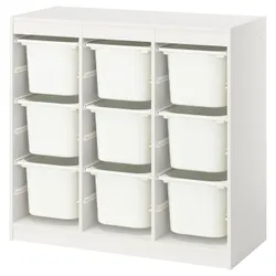 IKEA TROFAST(296.131.41) стелаж з контейнерами, екран/білий білий