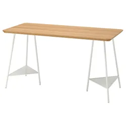 IKEA ANFALLARE / TILLSLAG(194.177.39) стол письменный, бамбук/белый