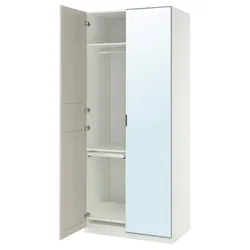 IKEA PAX / KAMMARTORP/FLISBERGET(495.724.94) Комбинация гардероба, Белое зеркало/бежевое