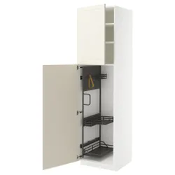 IKEA METOD(795.739.01) High Cabinet/Interior Inn, Белый/Бодбин Крем