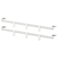 IKEA HJÄLPA(594.282.98) 2 крючка + 6 крючков + 2 комплекта фурнитуры, белый